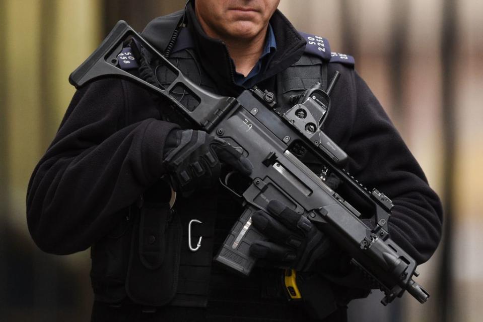 Armed police intervened to reach the gerbil in time (Picture: Getty)