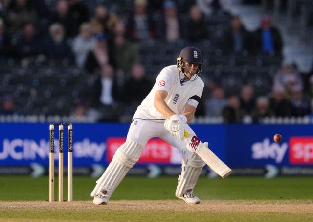 Joe Root hitting the ball