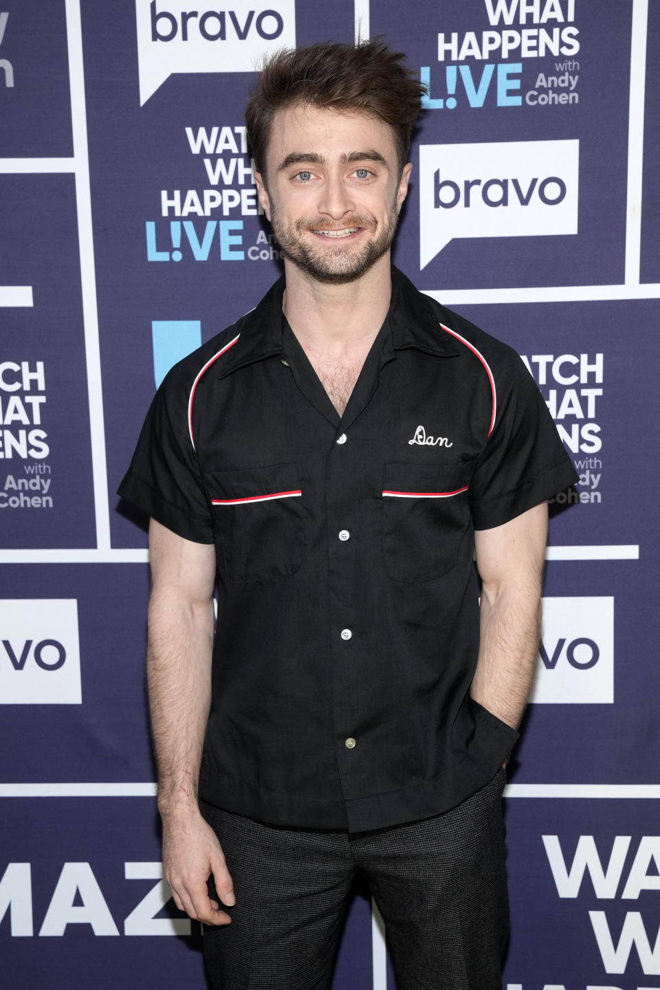 Daniel Radcliffe smiles as he stops by Bravo's "Watch What Happens Live"