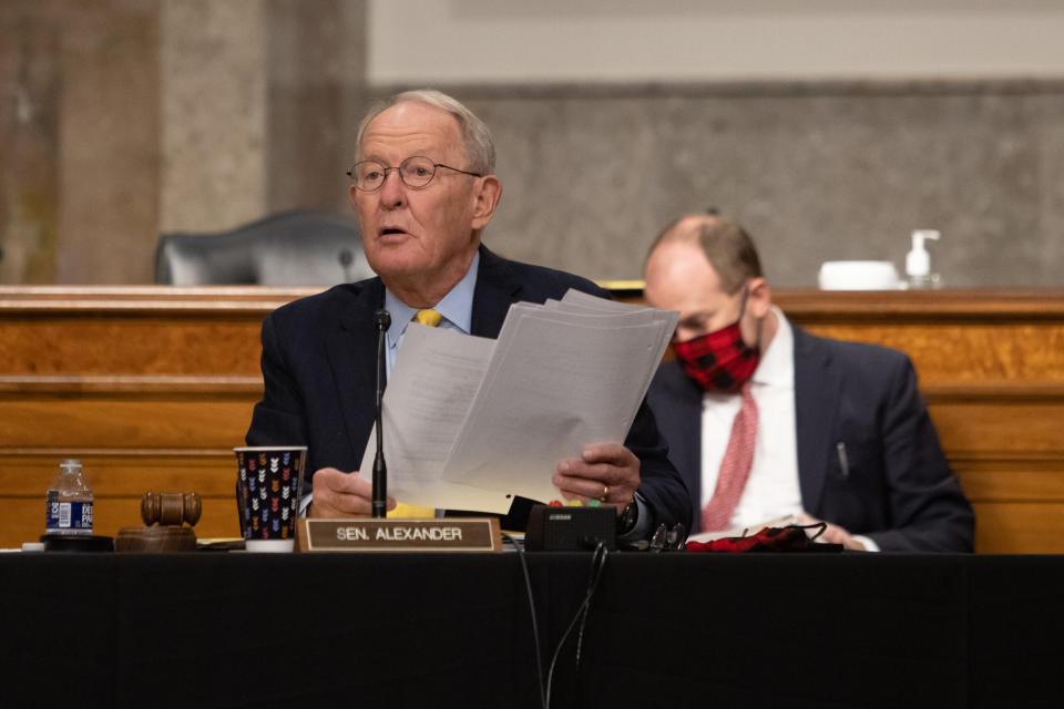 Former Sen. Lamar Alexander, a Republican, chaired the Senate education committee from 2015 until he retired in 2020. (Graeme Jennings-Pool/Getty Images)