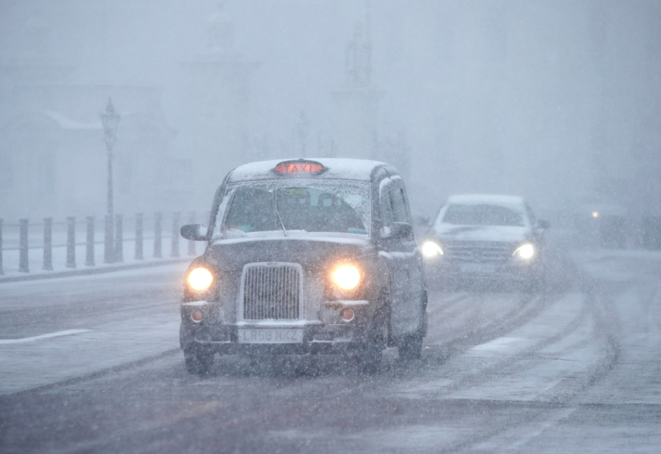 <em>Driving conditions for motorists in London are dangerous and people are advised only to take to the roads if absolutely necessary (PA)</em>