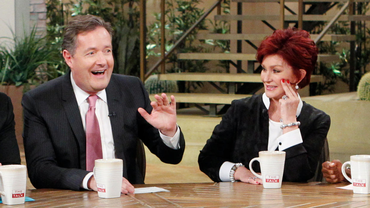 Piers Morgan has supported his friend Sharon Osbourne over her axe from The Talk. (Sonja Flemming/CBS/Getty)