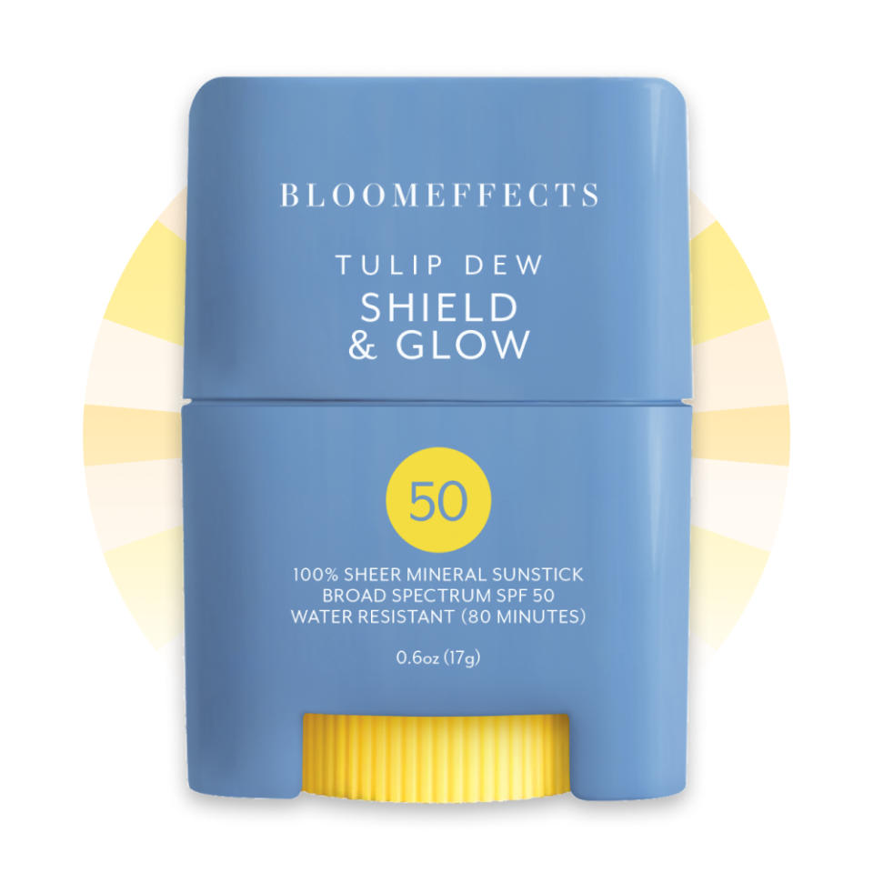 <p><a href="https://bloomeffects.com/products/tulip-dew-shield-glow-spf-sunstick" rel="nofollow noopener" target="_blank" data-ylk="slk:Shop Now;elm:context_link;itc:0;sec:content-canvas" class="link ">Shop Now</a></p><p>Tulip Dew Shield & Glow SPF Sunstick SPF 50</p><p>bloomeffects.com</p><p>$32.00</p><span class="copyright">Hearst Owned</span>