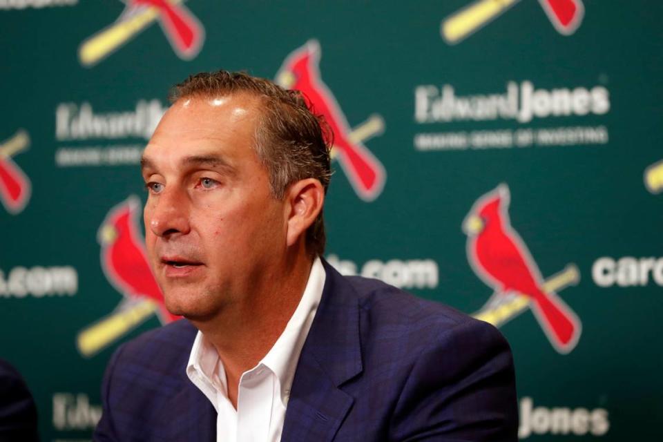 St. Louis Cardinals President of Baseball Operations John Mozeliak and his organization figure to have an intrigue-laden off-season, from the potential opt out of Nolan Arenado to replacing Hall of Fame catcher Yadier Molina. Mozeliak has noted he expects payroll to increase for the 2023 team. Jeff Roberson/AP