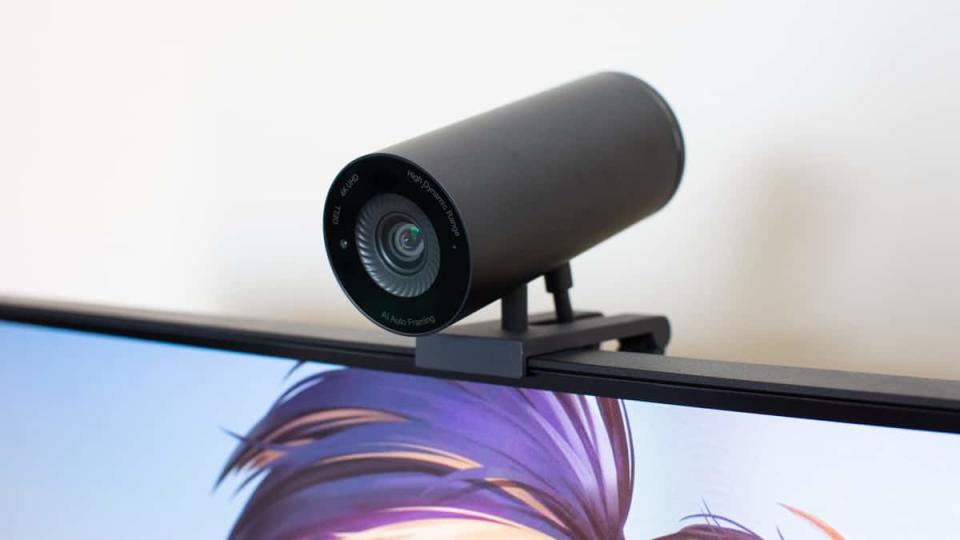 dell ultrasharp webcam on top of a monitor