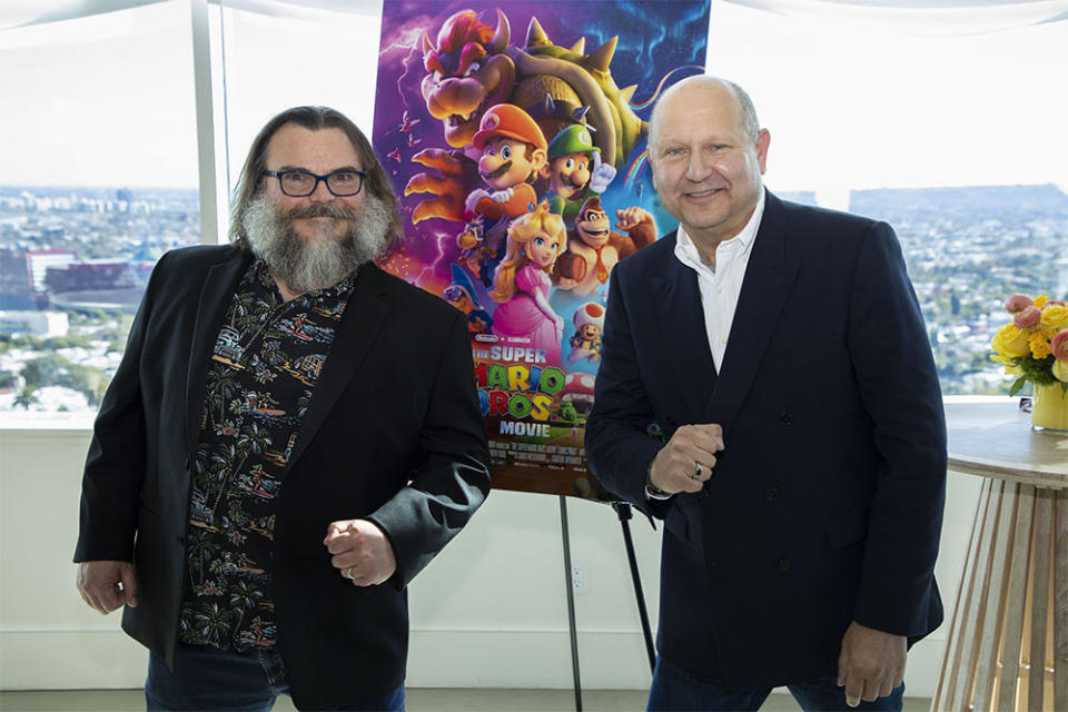 Jack Black and Chris Meledandri attend as Universal Pictures and Illumination present a Special Screening of THE SUPER MARIO BROS. MOVIE at the Soho House in West Hollywood, CA on Tuesday, December 14th, 2023