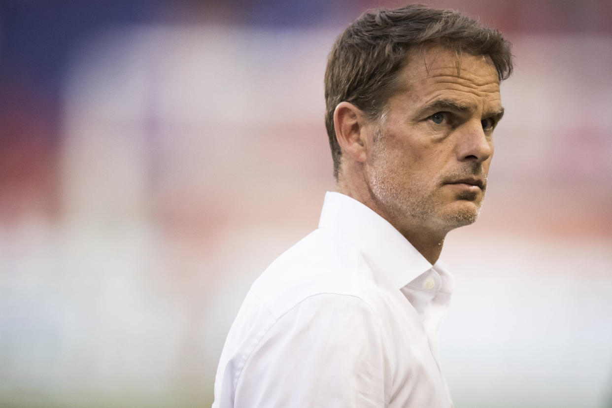 HARRISON, NJ - MAY 19: Frank de Boer Head Coach of Atlanta United FC after MLS match between Atlanta United FC and New York Red Bulls at Red Bull Arena on May 19 2019 in Harrison, NJ, USA. The New York Red Bulls won the match with a score of 1 to 0.  (Photo by Ira L. Black/Corbis via Getty Images)