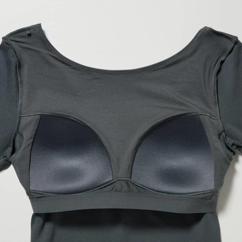 The built-in bra is supper supportive and stays in place all day. (Uniqlo)