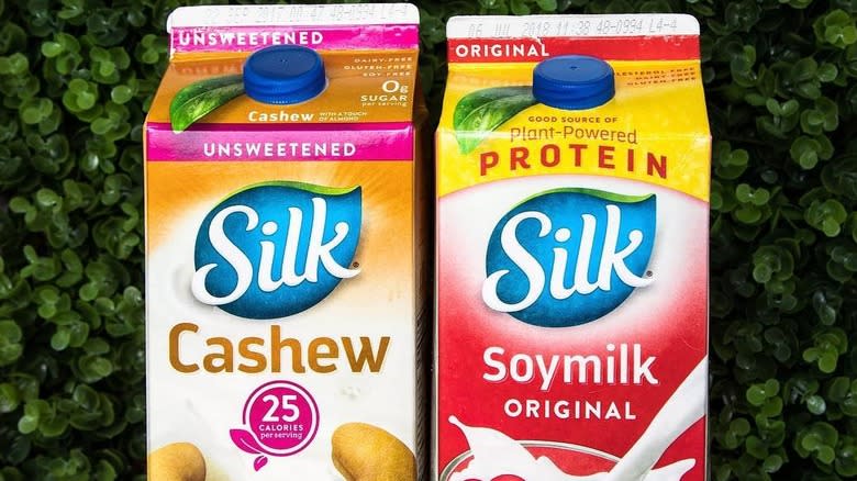 silk cashew and soy milk