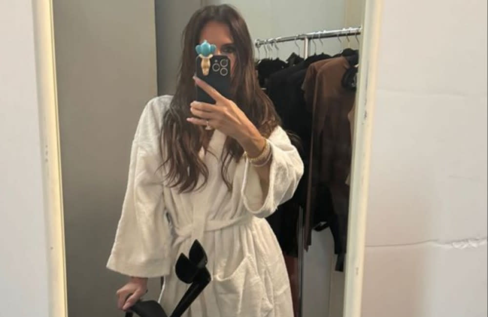 Victoria Beckham selfie on crutch - ONE USE Instagram - April 2024