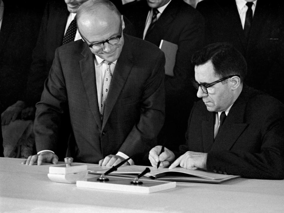 Signing of the Partial Nuclear Test Ban Treaty