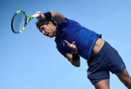 Tennis - ATP World Tour Finals - The O2 Arena, London, Britain - November 13, 2017 Spain's Rafael Nadal in action during his group stage match against Belgium's David Goffin Action Images via Reuters/Tony O'Brien