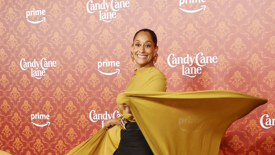 us actress tracee ellis ross arrives for the premiere of candy cane lane at the regency village theater in los angeles, california, on november 28, 2023 photo by michael tran afp photo by michael tranafp via getty images