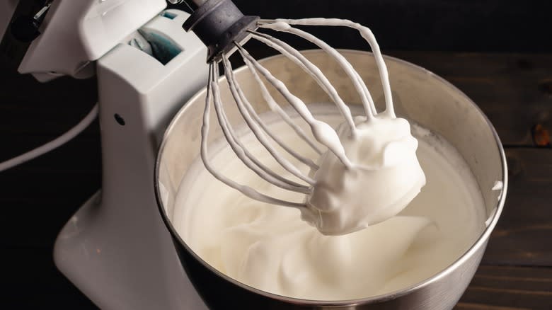 stand mixer whisk attachment and whipped cream