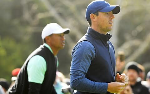 Jordan Spieth and Tiger Woods playing the continuation of the first round on Friday - Jordan Spieth and Tiger Woods playing the continuation of the first round on Friday - Credit: Getty Images