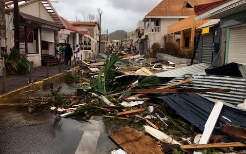 Hurricane Irma storm damage on Saint-Martin - Credit: Splash News