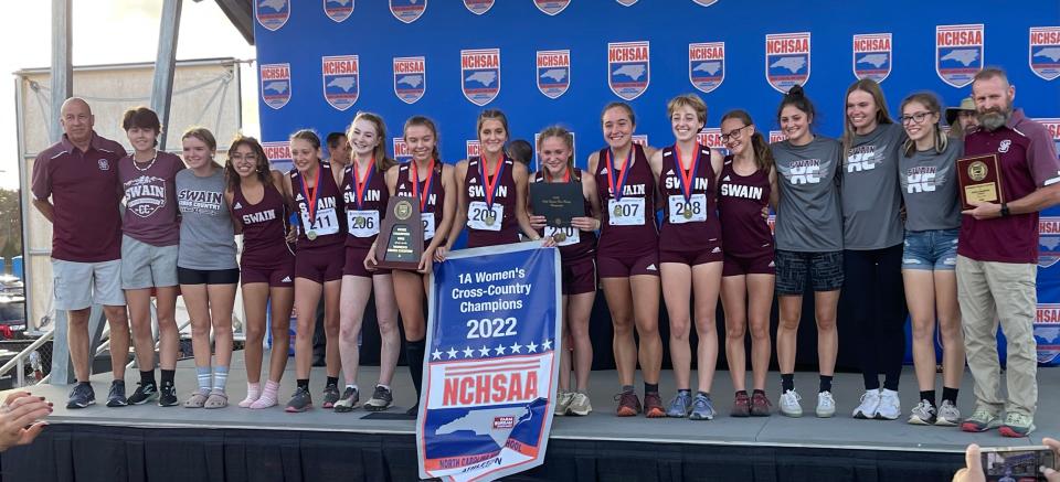 Swain County won the 2022 NCHSAA 1A girls cross country championship Saturday, Nov. 5, in Kernersville.