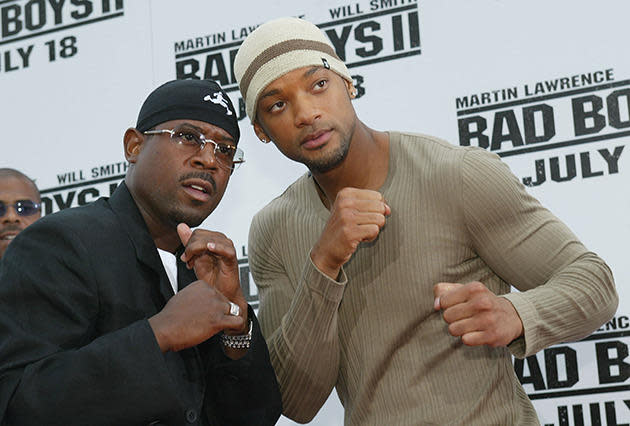 martin lawrence and will smith at the 1995 premiere of 'bad boys'. credit: getty images