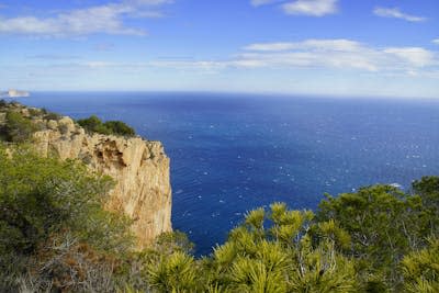 Bosque mediterráneo de pino carrasco en la Sierra Helada (Provincia de Alicante, España). <a href="https://es.wikipedia.org/wiki/Clima_mediterr%C3%A1neo#/media/Archivo:Des_de_la_Serra_Gelada_cap_a_la_mar_-_panoramio.jpg" rel="nofollow noopener" target="_blank" data-ylk="slk:De Alacanti1975 / Wikimedia Commons;elm:context_link;itc:0;sec:content-canvas" class="link ">De Alacanti1975 / Wikimedia Commons</a>, <a href="http://creativecommons.org/licenses/by/4.0/" rel="nofollow noopener" target="_blank" data-ylk="slk:CC BY;elm:context_link;itc:0;sec:content-canvas" class="link ">CC BY</a>