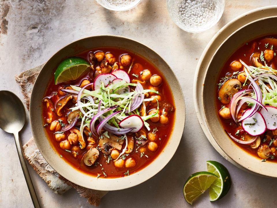 Mushroom-Chickpea Pozole