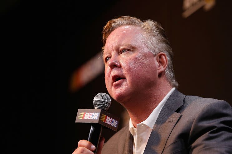 Brian France speaks at Homestead, Fla. (Getty Images)