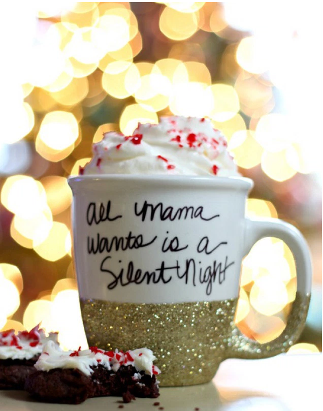 23) All Mama Wants Is a Silent Night Mug