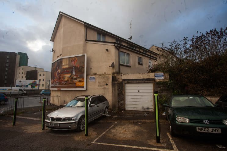The couple's home in Plymouth where the student fell (Picture: SWNS)