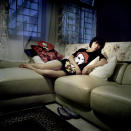 Freelance stylist Linda Hao poses comfortably on a lush sofa. She blogs at lindahaoliyuan.blogspot.com.