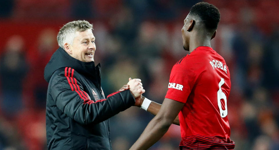 Midfielder Paul Pogba clashed with former boss Jose Mourinho, but he has a new lease on life under Solskjaer. (Reuters)