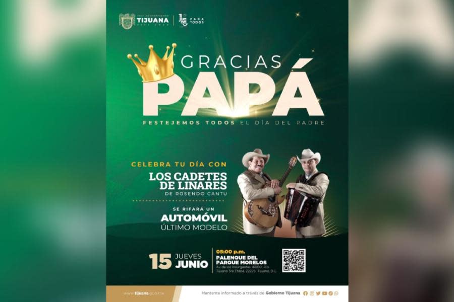 ¡Gracias, papá! Ayuntamiento de Tijuana dará concierto de Los Cadetes de Linares