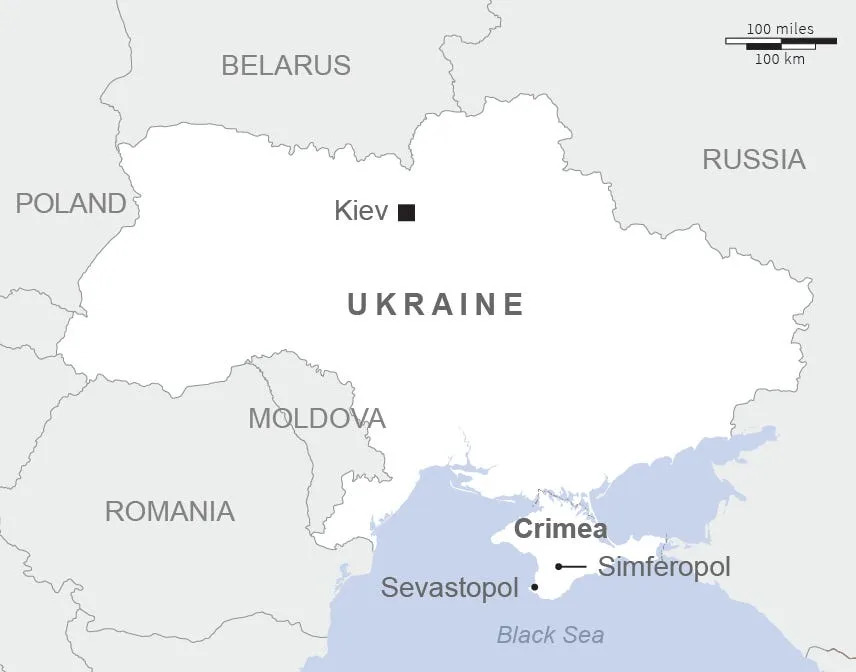 ukraine crimea russia map