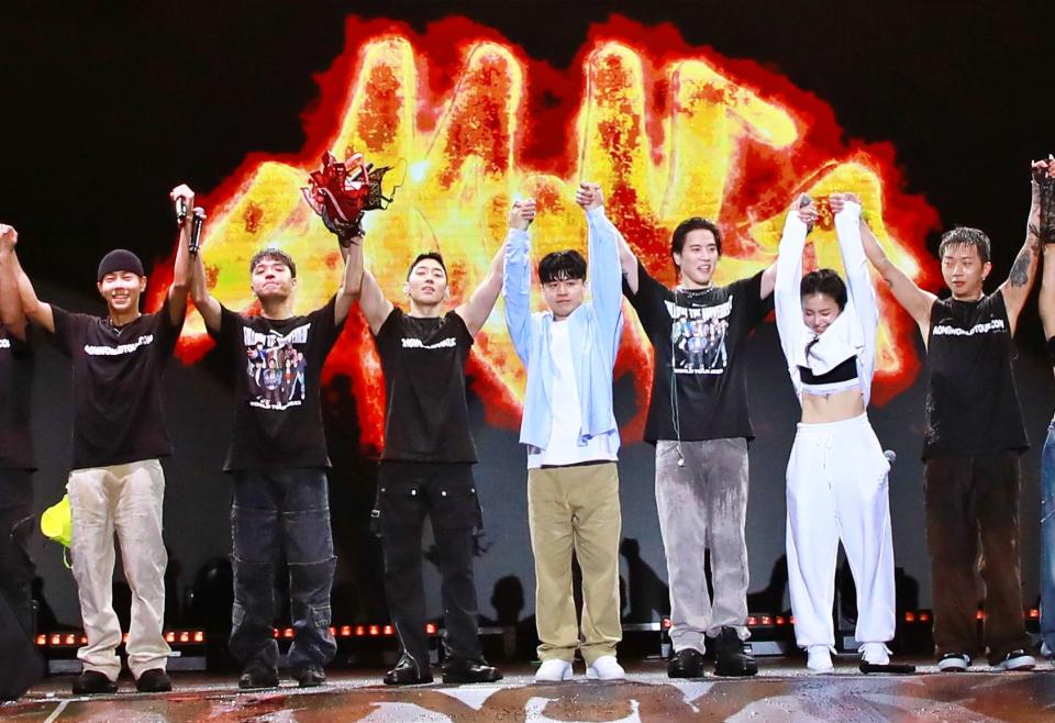 韓國知名嘻哈大廠AOMG昨晚在新北開唱。 圖／讀者提供