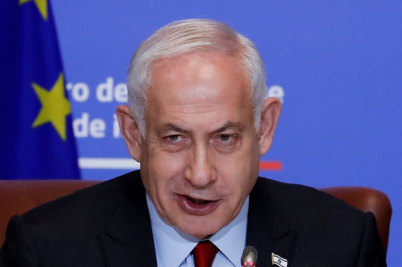 FILE PHOTO: Israeli Prime Minister Benjamin Netanyahu visits Italy