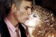 <b>The Jerk (1979)</b><br> <b>Scene:</b> Steve Martin serenades Bernadette Peters with his ukulele as they walk along the beach, she accompanies him with her voice and a trumpet, then (drumroll) Peters hilariuosly resists his kiss.<br> <b>Why It Works:</b> It's refreshingly unexpected and absurd