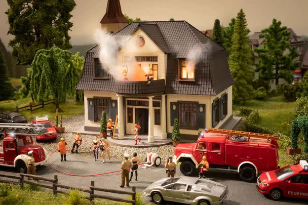 Burning Brothel Model Railway Set