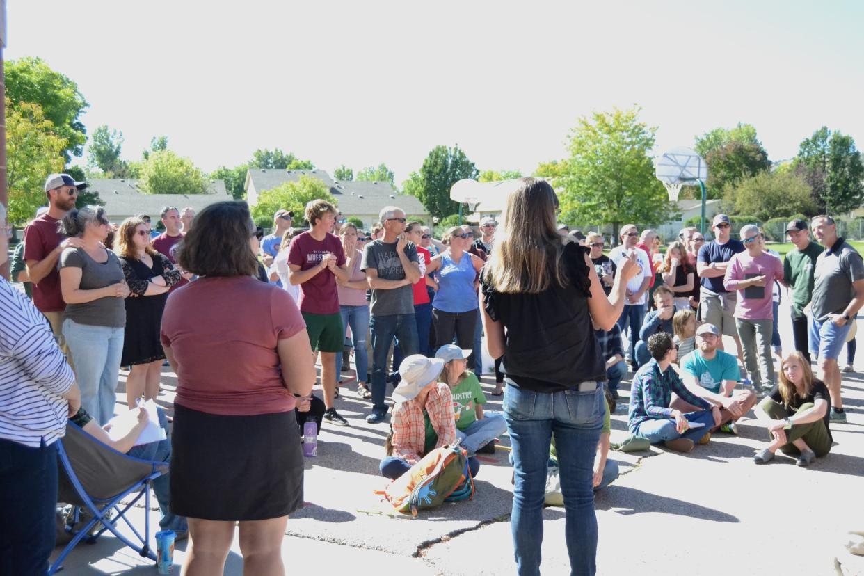 About 120 staff, students, parents and guardians from impacted schools gathered Sunday at Olander Elementary School in Fort Collins to share ideas and discuss strategy in efforts to slow down or alter Poudre School District's plans to consolidate some schools beginning in 2024-25.