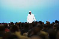 FILE - In this Monday, Sept. 3, 2018 file photo, Chadian President Idriss Deby Itno attends the high-level dialogue between Chinese and African leaders and business and industry representatives at the opening ceremony of the 6th China-Africa Entrepreneur Conference at the Beijing National Convention Center in Beijing, China. Deby, who ruled the central African nation for more than three decades, was killed on the battlefield Tuesday, April 20, 2021 in a fight against rebels, the military announced on national television and radio. (Lintao Zhang/Pool Photo via AP, File)