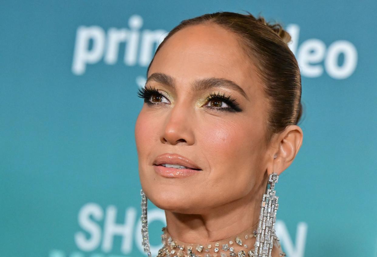 US actress/singer Jennifer Lopez arrives for the Los Angeles premiere of Prime Video's 