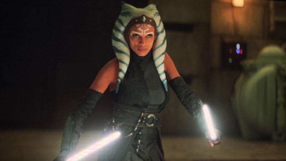 Rosario Dawson prepares for battle as Ahsoka Tano.