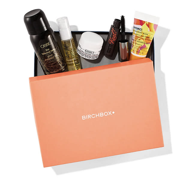 A monthly beauty sampler featuring brands like Oribe, Amika, and Benefit? She will go ballistic with joy.  (Photo: Birchbox)