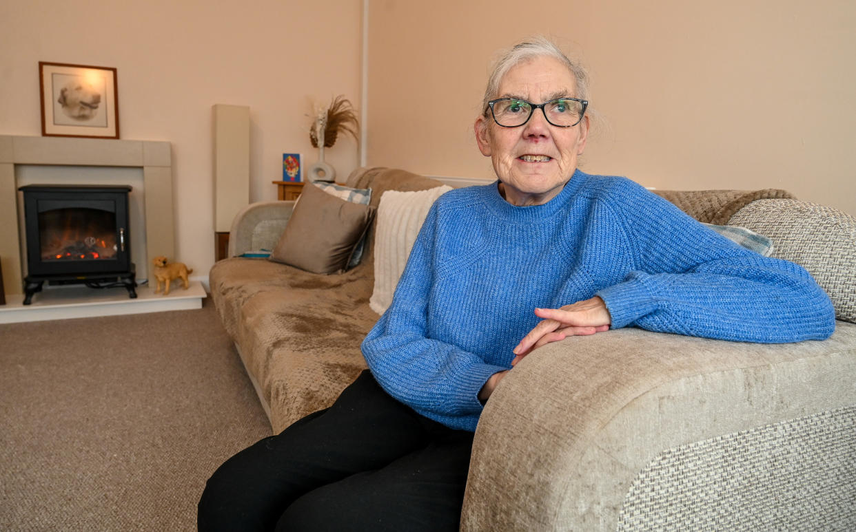 Pat from Swindon became ill after her home became infested with mould and rats and now has undergone a Â£120k transformation. January 22 2024.  See SWNS story SWLNpat. A frail pensioner forced out of her home by mould and rats has moved back in - after  locals raised 120K for a makeover. Disabled Pat, 70, had become chronically ill from damp covering walls and furniture in her bungalow and moved out just before Christmas. Generous businesses and kind locals then rallied together to complete a monster makeover after her living conditions were revealed on social media. The property in Swindon, WIlts., had electricity in just two rooms and the central heating hadn't worked for two years.