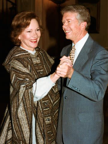 <p>Bettmann</p> Jimmy and Rosalynn Carter.