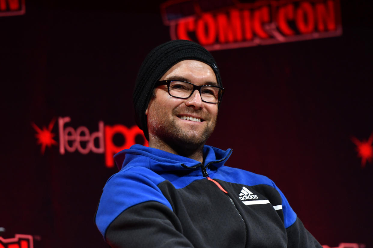 NEW YORK, NEW YORK - OCTOBER 08: Antony Starr speaks onstage at The Boys panel during Day 2 of New York Comic Con 2021 at Jacob Javits Center on October 08, 2021 in New York City. (Photo by Craig Barritt/Getty Images for ReedPop )
