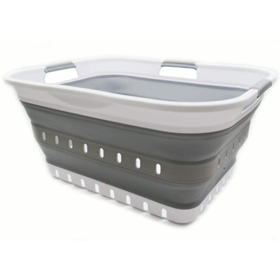 19) Collapsible Plastic Laundry Basket