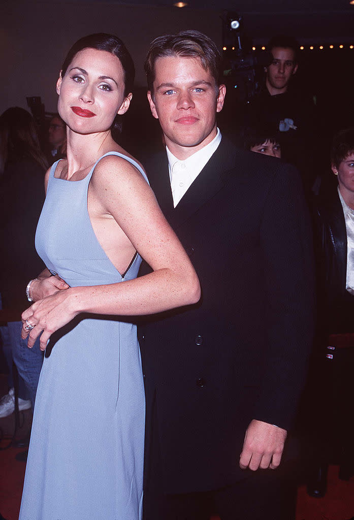 Close-up of Minnie and Matt on the red carpet