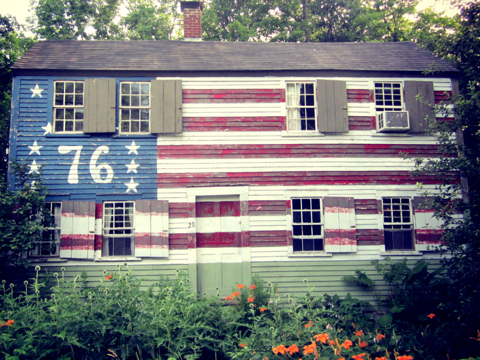 america flag house