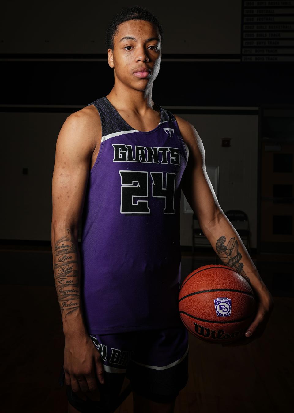 Ben Davis K.J. Windham (24) poses for a photo Saturday, Nov 8, 2022 at Ben Davis High School in Indianapolis.