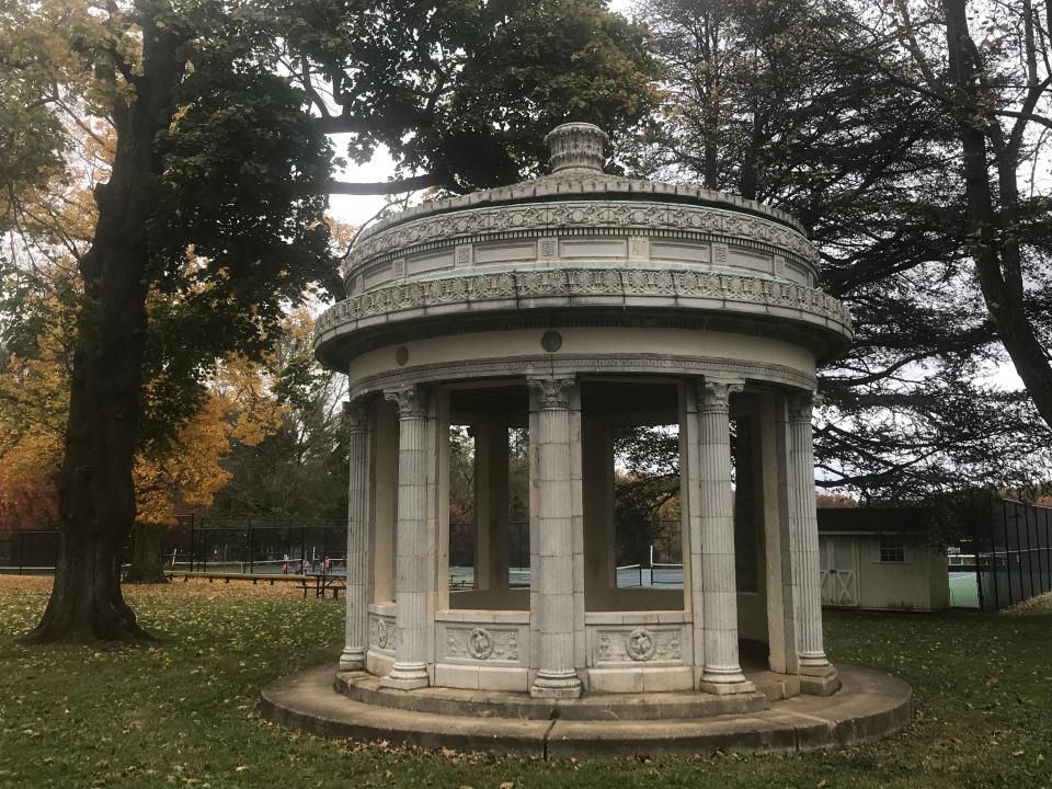 This Greek-style monument was once a Wilmington gas station from the 1920s. It was moved to Tatnall School in 1964 and it was almost razed in 1983.