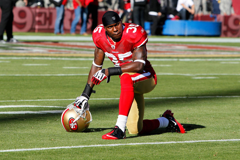 San Francisco 49ers cornerback Phillip Adams #35 during the game between the New Orleans Saints and the San Francisco 49ers in San Francisco on Sept. 20, 2010. (Icon Sportswire via Getty Images file)