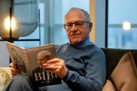 American jurist Alan Dershowitz is interviewed during a visit in Tel Aviv